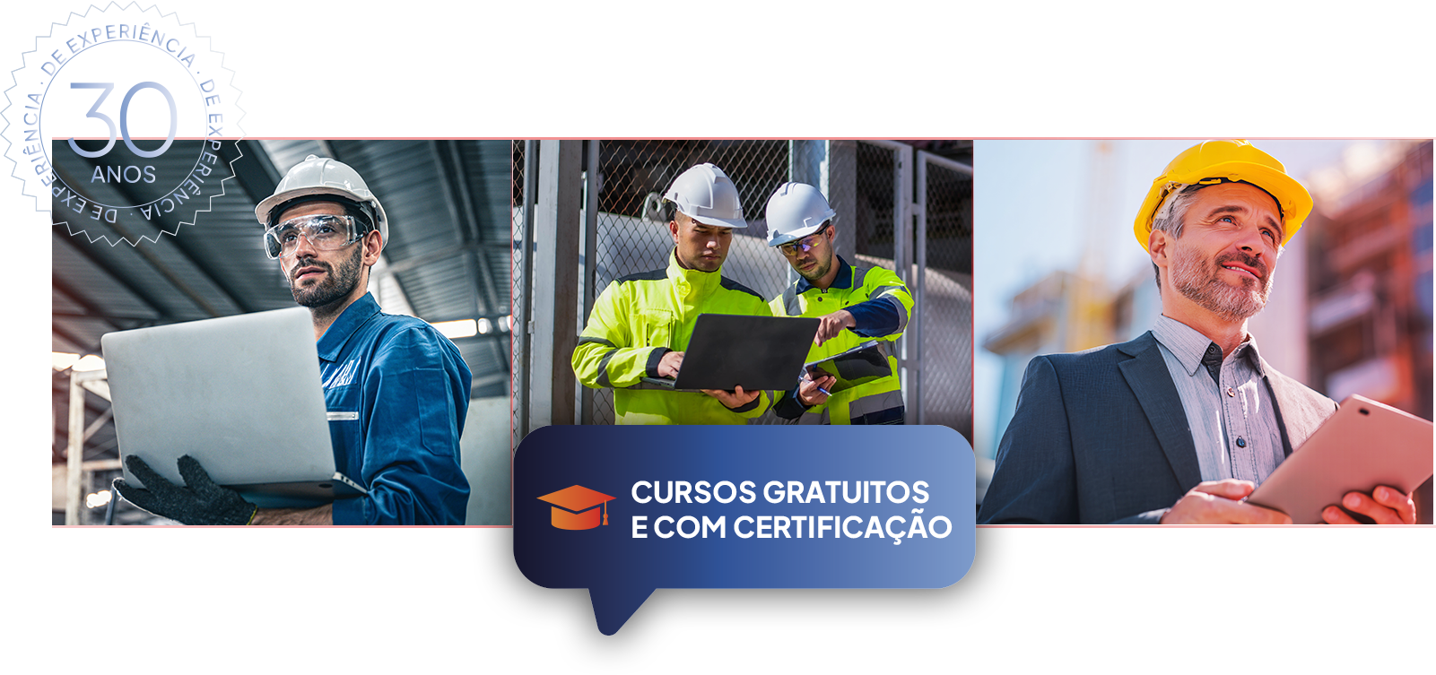 Profissionais da indústria — cursos gratuitos e com certificação